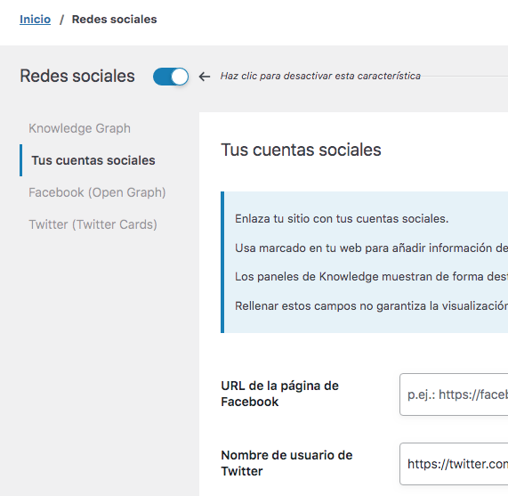 tus cuentas sociales