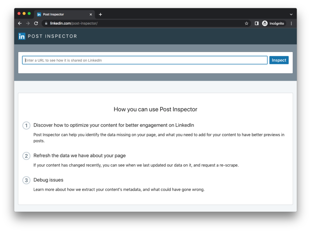 linkedin post inspector